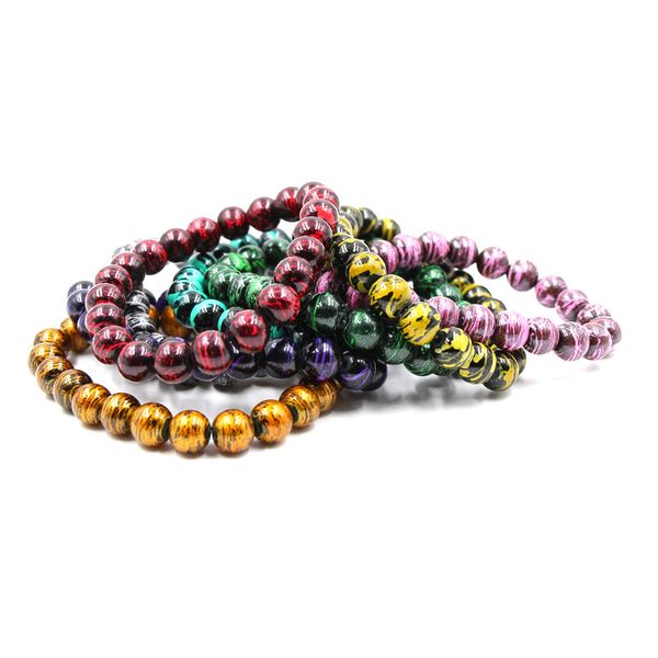 10mm charming painted multicolor glass beads bracelet bangle classic elastic bracelets jewelry for men women 2019 new hot, Black
10mm charming painted multicolor glass beads bracelet bangle classic elastic bracelets jewelry for men women 2019 new hot, Black