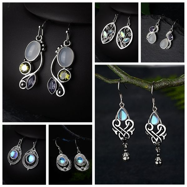 new vintage moonstone серьги кисточкой серьги для женщин корейский ювелирных 2019 femme kolczyki, Silver
new vintage moonstone серьги кисточкой серьги для женщин корейский ювелирных 2019 femme kolczyki, Silver