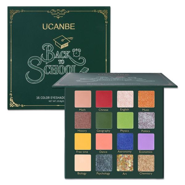ucanbe back to school eye shadow palette green eyes makeup 16 colors pressed glitter luminous shimmer matte eye shadow pigment cosmetics
ucanbe back to school eye shadow palette green eyes makeup 16 colors pressed glitter luminous shimmer matte eye shadow pigment cosmetics