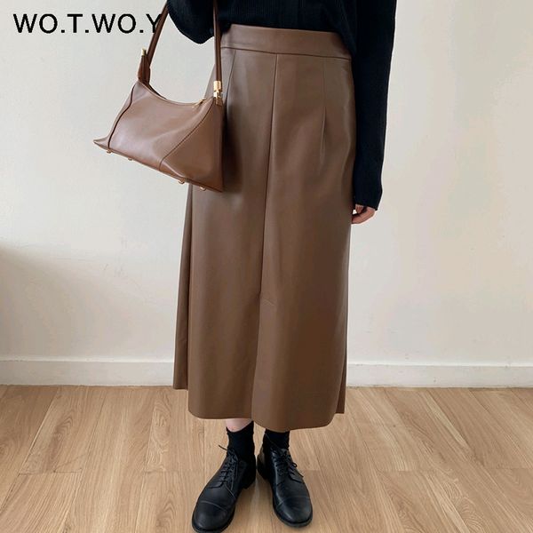 wotwoy casual faux leather white skirt women autumn 2019 straight mid-calf side slit elegant office lady skirt women fashion, Black;gray
wotwoy casual faux leather white skirt women autumn 2019 straight mid-calf side slit elegant office lady skirt women fashion, Black;gray