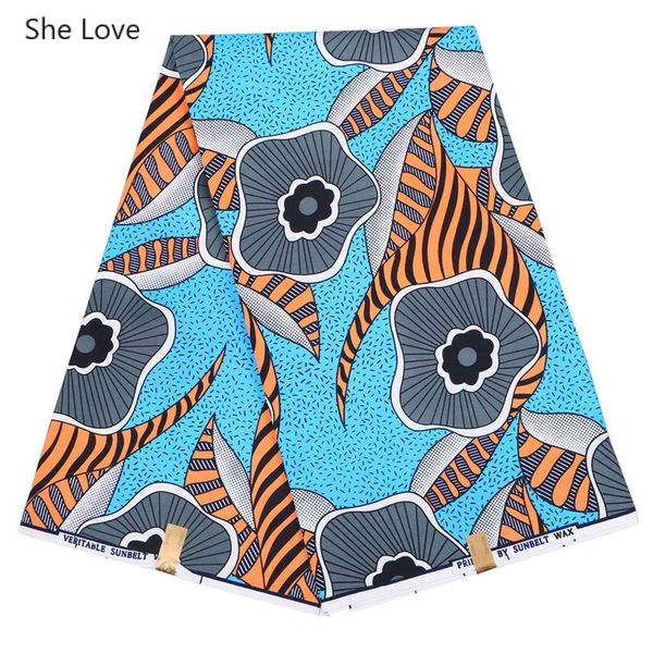 she love 1yard african polyester wax print fabric 2019 blue flower real wax fabric for women party dress making accessories, Black;white
she love 1yard african polyester wax print fabric 2019 blue flower real wax fabric for women party dress making accessories, Black;white