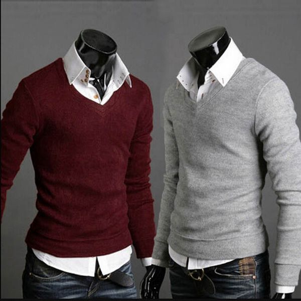 2018 v-neck sweaters stylish knitted long sleeve men sweater male solid bottoming sweaters pullover 7 colors, White;black
2018 v-neck sweaters stylish knitted long sleeve men sweater male solid bottoming sweaters pullover 7 colors, White;black