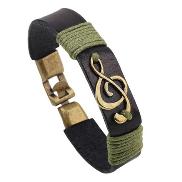 new fashion style vintage european music note bracelets artificial leather alloy bangles for women men jewelry, Golden;silver
new fashion style vintage european music note bracelets artificial leather alloy bangles for women men jewelry, Golden;silver