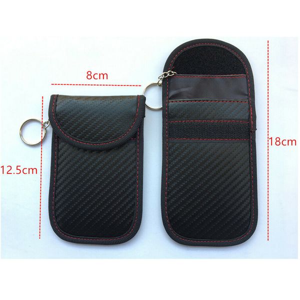 

new fashion anti-theft keyless entry car key cover rfid signal radiation blocking farady bag
