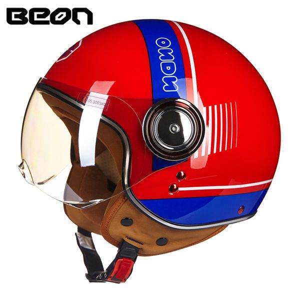 

beon 110t motorcycle helmet chopper 3/4 open face vintage helmet moto casque casco motocicleta capacete retro helmets