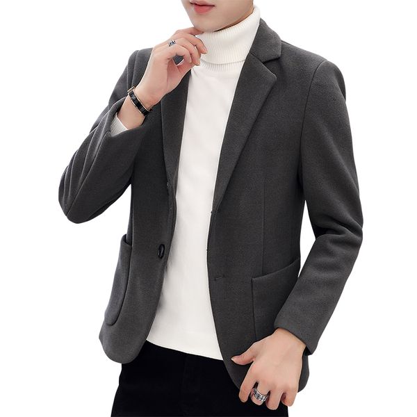 2019 new woolen coat men's small material coat single-breasted wool thick warm warm suit woolen big size 4xl, Black
2019 new woolen coat men's small material coat single-breasted wool thick warm warm suit woolen big size 4xl, Black