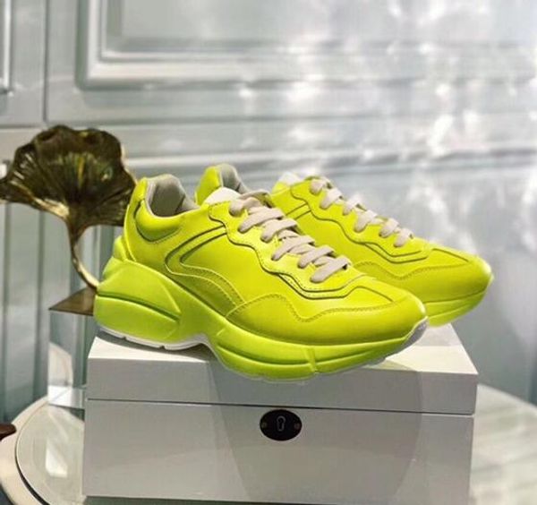 2019 mens women casual shoes rhyton vintage trainer sneakers fluorescent color leather sports dance dad shoes sports oversize trainers we529, Black
2019 mens women casual shoes rhyton vintage trainer sneakers fluorescent color leather sports dance dad shoes sports oversize trainers we529, Black