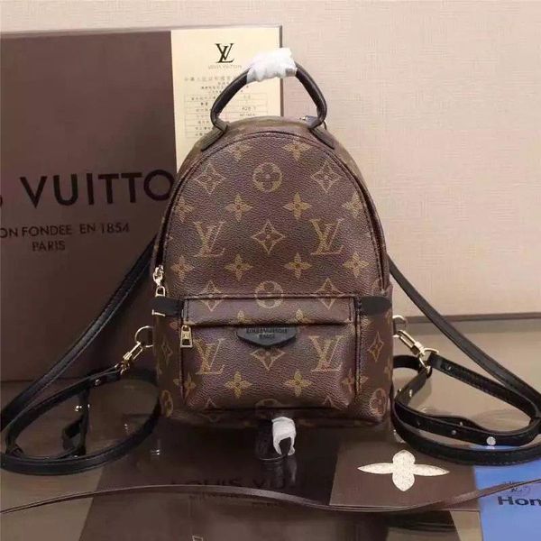 

388 13 loui 13 vuitton 13 gucci fa hion palm pring backpack mini genuine leather children backpack women printing leather bag