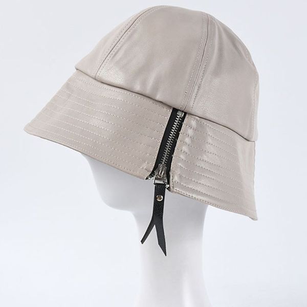 women artificial leather zipper decoration bucket cap solid color lady leisure adjsutable foldable hip hop dome fisherman hat
women artificial leather zipper decoration bucket cap solid color lady leisure adjsutable foldable hip hop dome fisherman hat
