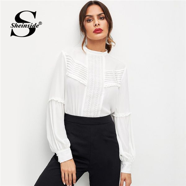 sheinside white lace applique frill long sleeve blouse women long sleeve female work keyhole back womens and blouses
sheinside white lace applique frill long sleeve blouse women long sleeve female work keyhole back womens and blouses