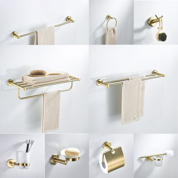 1pc fashion stainless steel golden towel rack bathroom toilet paper holder screw install sundries storage rod
1pc fashion stainless steel golden towel rack bathroom toilet paper holder screw install sundries storage rod
