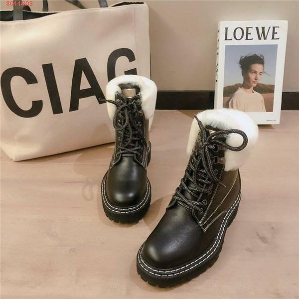 winter fur wool one piece leather wool locomotive martin boots snow boots women short tube plush boots matching packing, Black
winter fur wool one piece leather wool locomotive martin boots snow boots women short tube plush boots matching packing, Black
