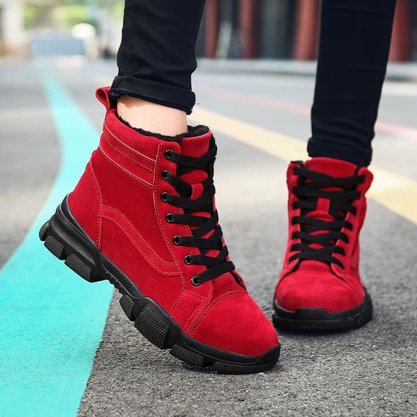 red ankle boots for women winter cotton shoes high plus velvet warm flat women rubber boots 2019 #ew, Black
red ankle boots for women winter cotton shoes high plus velvet warm flat women rubber boots 2019 #ew, Black
