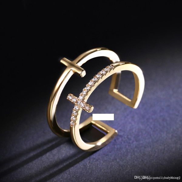 double layer band rings iced out diamond 18k gold luxury generous elegant designer jewelry for women party engagement fine ring accessories, Silver
double layer band rings iced out diamond 18k gold luxury generous elegant designer jewelry for women party engagement fine ring accessories, Silver