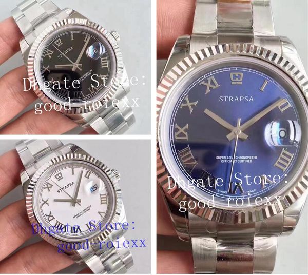 41mm mens black blue white azzurro roman dial 41mm watch men automatic cal.3235 oyster steel 116334 datejust eta watches swiss wristwatches, Slivery;brown
41mm mens black blue white azzurro roman dial 41mm watch men automatic cal.3235 oyster steel 116334 datejust eta watches swiss wristwatches, Slivery;brown