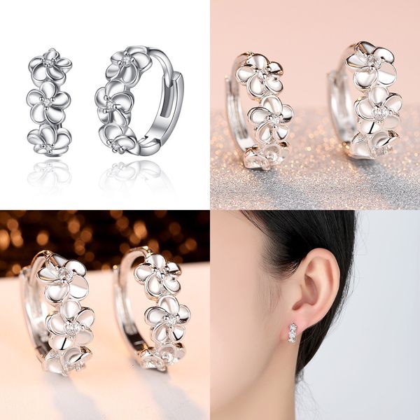 flower earrings plating white gold: plum blossom zircon three flower earrings ear clip women earrings orecchini da uomo mens earings, Silver
flower earrings plating white gold: plum blossom zircon three flower earrings ear clip women earrings orecchini da uomo mens earings, Silver
