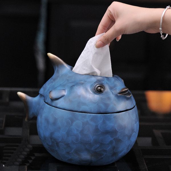 creative puffer fish shape resin tissue box mediterranean shape decorative paper towel box
creative puffer fish shape resin tissue box mediterranean shape decorative paper towel box