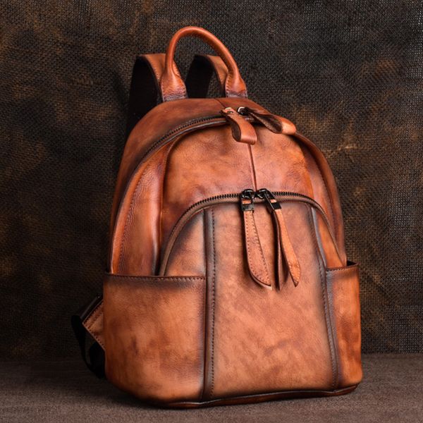 genuine leather women backpack brush color bag retro knapsack real cowhide school book rucksack travel daypack t200323
genuine leather women backpack brush color bag retro knapsack real cowhide school book rucksack travel daypack t200323