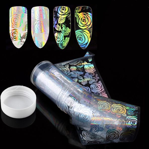 1 roll 4*100cm holographic manicure paper nail wraps laser rose flower art transfer foil stickers diy decoration tools nail art, Black
1 roll 4*100cm holographic manicure paper nail wraps laser rose flower art transfer foil stickers diy decoration tools nail art, Black