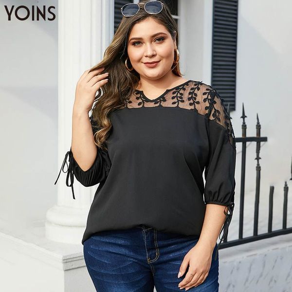 yoins women hollow lace patchwork v-neck tie-up cuff blouse 2019 female fashion shirts elegant ladies plus size blusa party, White
yoins women hollow lace patchwork v-neck tie-up cuff blouse 2019 female fashion shirts elegant ladies plus size blusa party, White