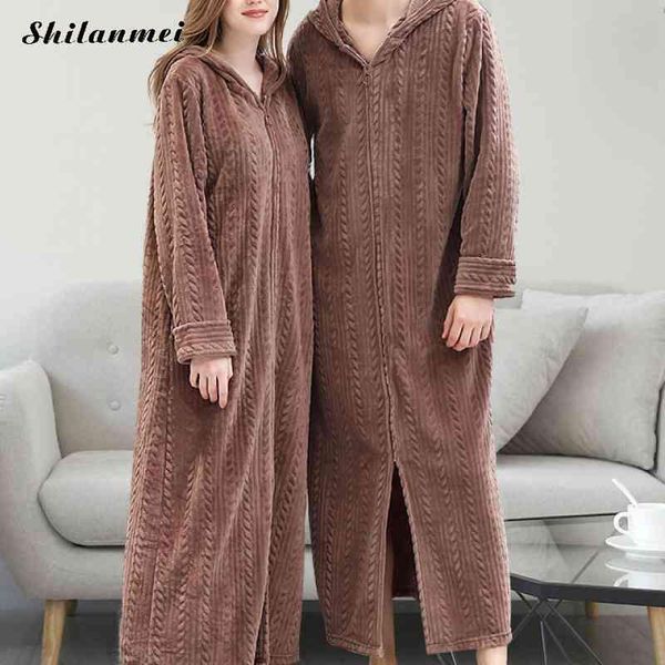 2019 зимней молния с капюшоном фланель robe его и hers длинного robe мода твердых толстые пары мантии зима женских mens ванна, Black;brown
2019 зимней молния с капюшоном фланель robe его и hers длинного robe мода твердых толстые пары мантии зима женских mens ванна, Black;brown