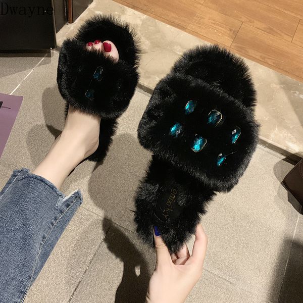 rhinestone slippers furry bottom sandals wild outside wear flat warm slipper cute plush hair fluffy home shoes womens shoes, Black
rhinestone slippers furry bottom sandals wild outside wear flat warm slipper cute plush hair fluffy home shoes womens shoes, Black