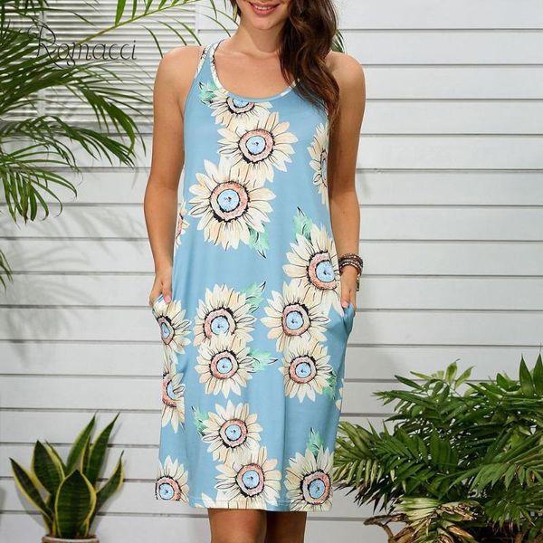 women summer sunflower print dress fashion o neck soft sleeveless pocket casual sundress floral beach dresses ladies vestidos, Black;gray
women summer sunflower print dress fashion o neck soft sleeveless pocket casual sundress floral beach dresses ladies vestidos, Black;gray