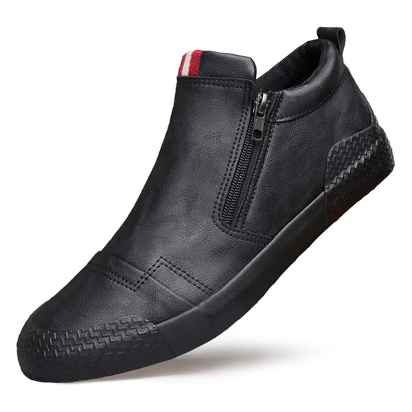 autumn winter tide shoes men's high korean version of the trend shoes plus velvet cotton men's boots, Black
autumn winter tide shoes men's high korean version of the trend shoes plus velvet cotton men's boots, Black