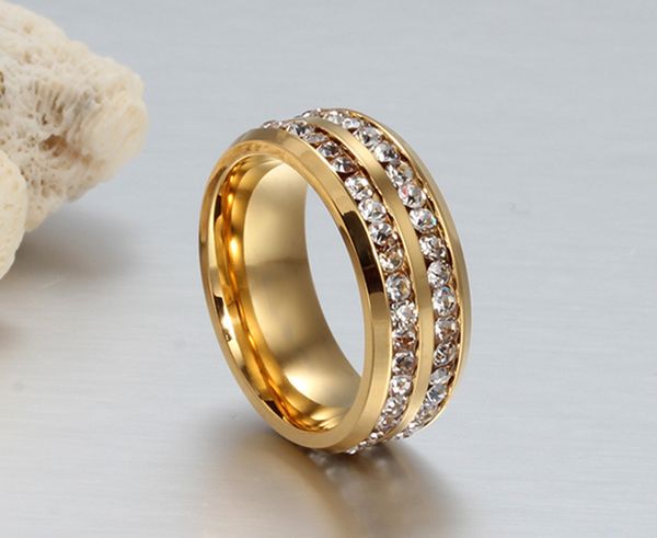 women rings titanium steel ring zircon gold ring manufacturer for european and american wind r006, Golden;silver
women rings titanium steel ring zircon gold ring manufacturer for european and american wind r006, Golden;silver
