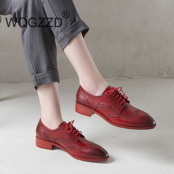 2020 genuine leather women flats classic brogues shoes woman lace up women oxfords flat shoes, Black
2020 genuine leather women flats classic brogues shoes woman lace up women oxfords flat shoes, Black