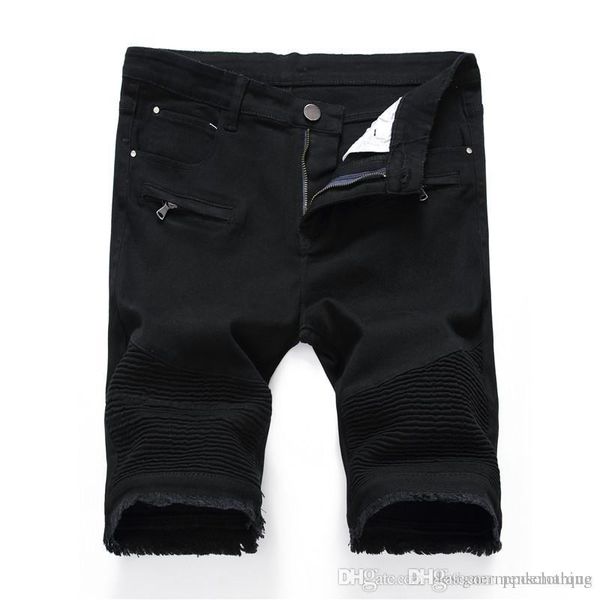 stretch holes mens jean shorts summer straight knee length designer regular mens shorts, Blue
stretch holes mens jean shorts summer straight knee length designer regular mens shorts, Blue