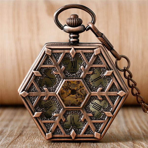 antique red bronze snowflake hexagon shape pocket watch men women mechanical hand winding clock fob pendant chain gift, Slivery;golden
antique red bronze snowflake hexagon shape pocket watch men women mechanical hand winding clock fob pendant chain gift, Slivery;golden