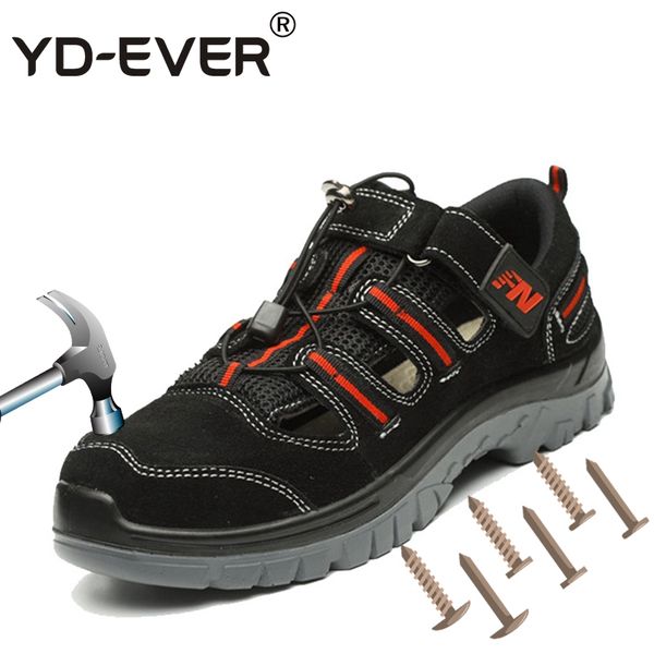 yd-ever plus size men casual steel toe cap working safety summer shoes soft cow leather sandals puncture proof platform securit, Black
yd-ever plus size men casual steel toe cap working safety summer shoes soft cow leather sandals puncture proof platform securit, Black