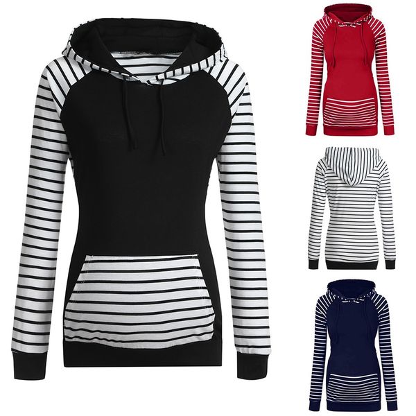 

SAGACE Plus Size Pregnancy Nursing Long Sleeves Maternity Clothes Breastfeeding Tops Stripe Hooded T-shirt Pregnant Women Jly23