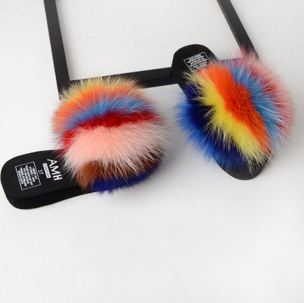 2019 fashion fur fox fur slippers one word drag female xiapo evc with high-heeled real slippers, Black
2019 fashion fur fox fur slippers one word drag female xiapo evc with high-heeled real slippers, Black