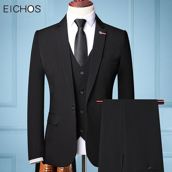 jackets + vest + pants) 2020 men suits for wedding groom slim fit office formal dress black suit men 3 piece classic male suit, White;black
jackets + vest + pants) 2020 men suits for wedding groom slim fit office formal dress black suit men 3 piece classic male suit, White;black