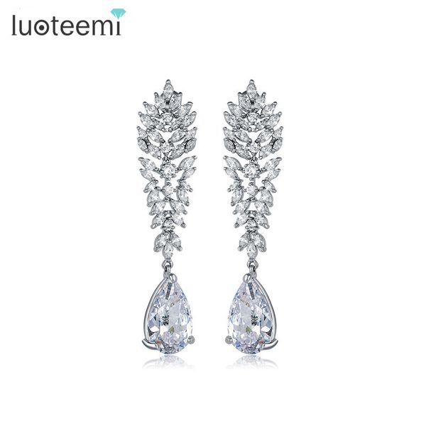 luoteemi beautiful fancy clear teardrop cubic ziconia long drop dangle earrings for women fashion bridal wedding jewelry, Silver
luoteemi beautiful fancy clear teardrop cubic ziconia long drop dangle earrings for women fashion bridal wedding jewelry, Silver