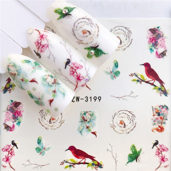 wuf 1 pc nail sticker water decals butterfly / bird / flower transfer nail art decoration, Black
wuf 1 pc nail sticker water decals butterfly / bird / flower transfer nail art decoration, Black