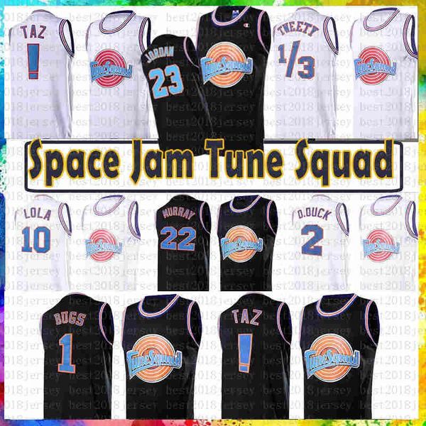 2020 taz 1/3 tweety tune squad space 2 jam 1 bugs bunny movie jersey michael 23 jd 22 bill murray 10 lola 2 d.duck basketball jersey ncaa, Black 
2020 taz 1/3 tweety tune squad space 2 jam 1 bugs bunny movie jersey michael 23 jd 22 bill murray 10 lola 2 d.duck basketball jersey ncaa, Black