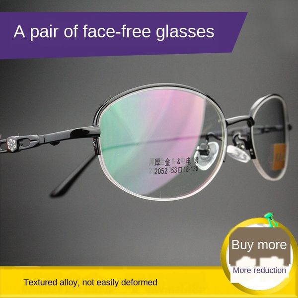 metal half women's myopia glasses round optical frame ultra light myopia glasses frame, Silver
metal half women's myopia glasses round optical frame ultra light myopia glasses frame, Silver