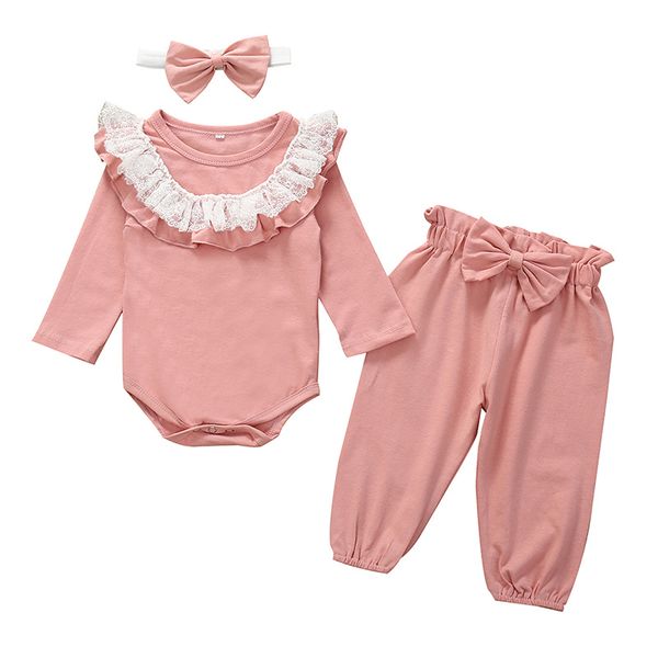 baby girls clothes set baby girl long sleeve lace ruffle design romper +solid pants+bowknot headband 3pcs casual costume set, White
baby girls clothes set baby girl long sleeve lace ruffle design romper +solid pants+bowknot headband 3pcs casual costume set, White