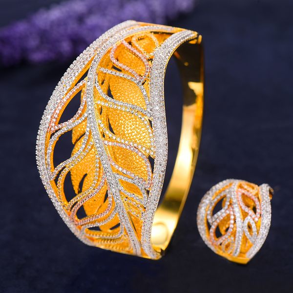 godki luxury 2 layers nigeria bangle ring set jewelry sets for women wedding cubic zircon crystal cz dubai bridal jewelry sets, Silver
godki luxury 2 layers nigeria bangle ring set jewelry sets for women wedding cubic zircon crystal cz dubai bridal jewelry sets, Silver