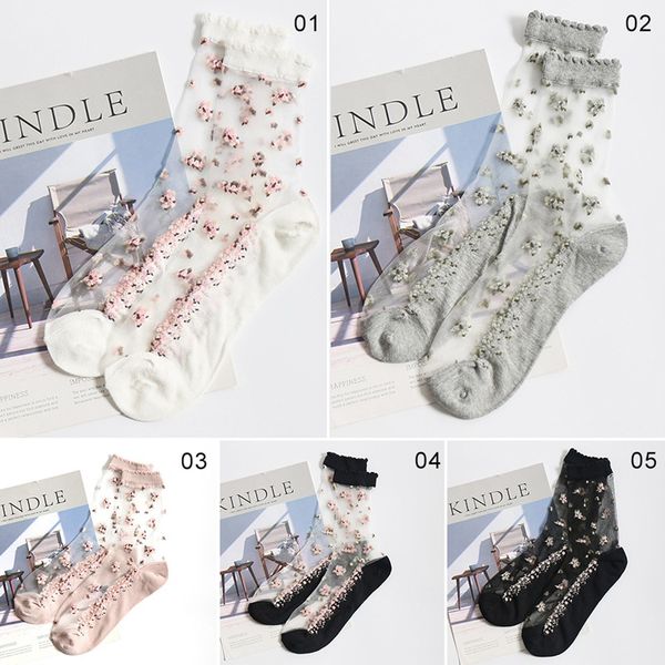 women socks breathable sports socks transparent thin flower lace crystal silk short ankle summer, Black
women socks breathable sports socks transparent thin flower lace crystal silk short ankle summer, Black