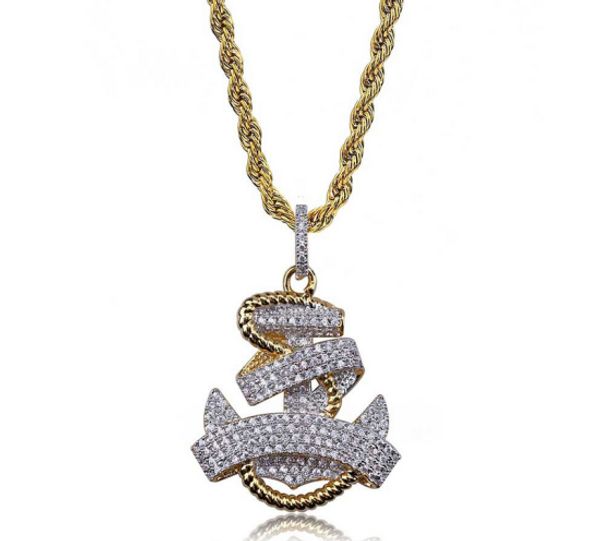 2019 natural jewelry pendant zircon paved hop anchor pop pendant for men and woman, Silver
2019 natural jewelry pendant zircon paved hop anchor pop pendant for men and woman, Silver