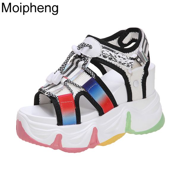 moipheng platform sandals women muffin bottom 2020 chunky sandal super high heel rainbow sole summer beach shoes sandalias mujer, Black
moipheng platform sandals women muffin bottom 2020 chunky sandal super high heel rainbow sole summer beach shoes sandalias mujer, Black