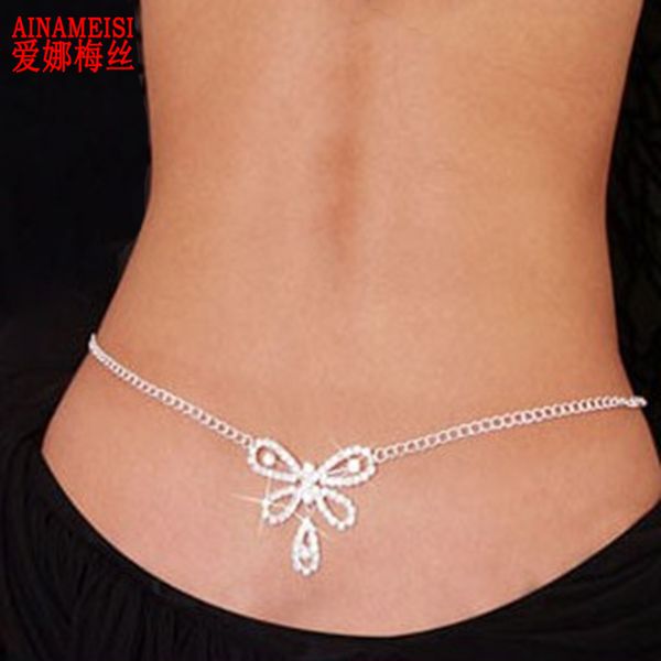 ainameisi crystal body chain women silver rhinestone butterfly belly waist chain charm bikini party body jewelry, Slivery;golden
ainameisi crystal body chain women silver rhinestone butterfly belly waist chain charm bikini party body jewelry, Slivery;golden