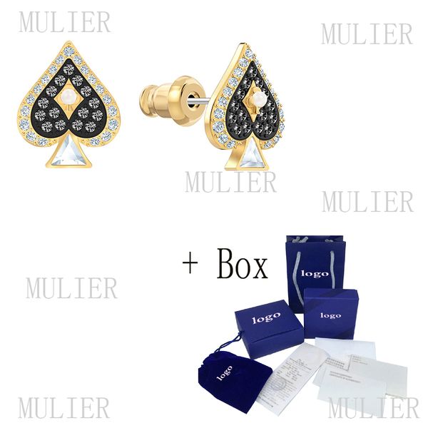 original 2019 fashion new swa elegant stud earrings tarot series charming spades graphics charm personality female earrings, Golden;silver
original 2019 fashion new swa elegant stud earrings tarot series charming spades graphics charm personality female earrings, Golden;silver