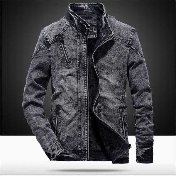 jackets men slim fit solid color casual mens jeans coat fashion stand clothes for men black blue casaca hombre, Black;brown
jackets men slim fit solid color casual mens jeans coat fashion stand clothes for men black blue casaca hombre, Black;brown