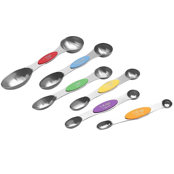 6pcs/set magnetic measuring spoons set stainless steel stackable dual sided teaspoons and tablespoons for measuring dry and liqu
6pcs/set magnetic measuring spoons set stainless steel stackable dual sided teaspoons and tablespoons for measuring dry and liqu