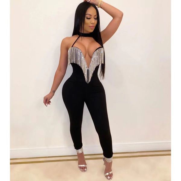 wholesale celebrity party bandage jumpsuit multiple colour v-neck tassel tight wedding women bandage jumpsuit, Black;white
wholesale celebrity party bandage jumpsuit multiple colour v-neck tassel tight wedding women bandage jumpsuit, Black;white